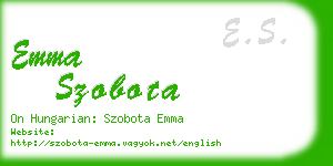 emma szobota business card